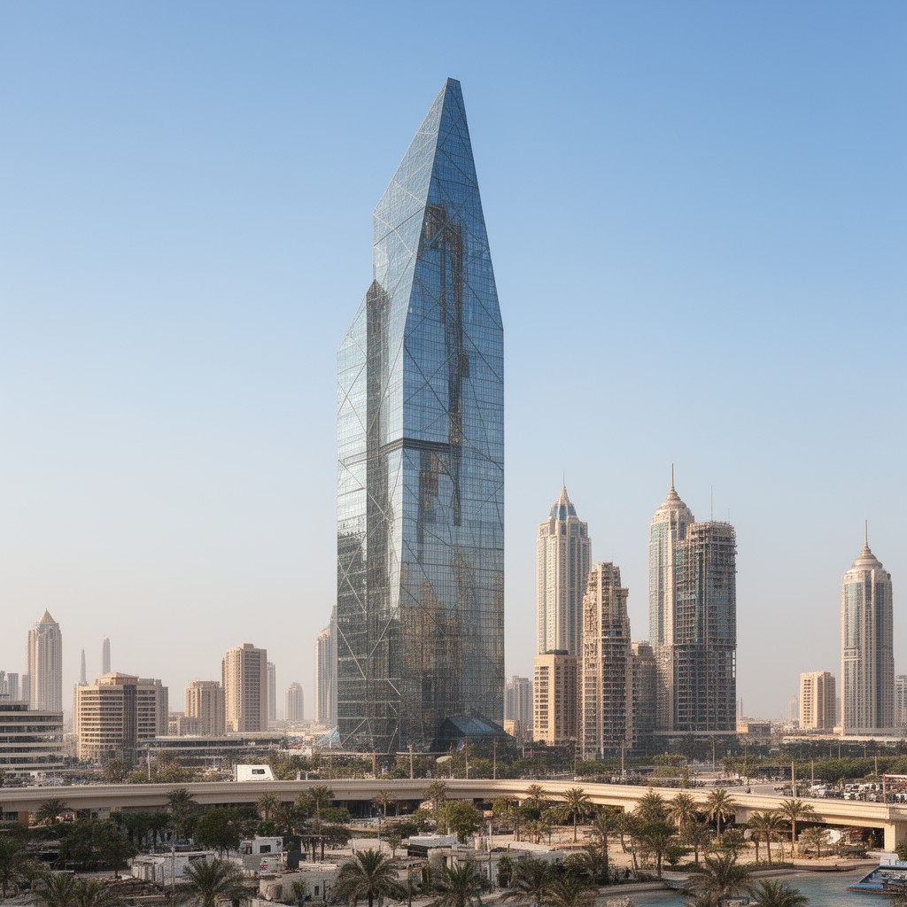 AI-generated illustration of The Prism Tower