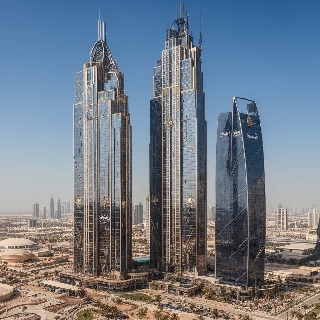 AI-generated illustration of DAMAC Towers by Paramount Hotels & Resorts