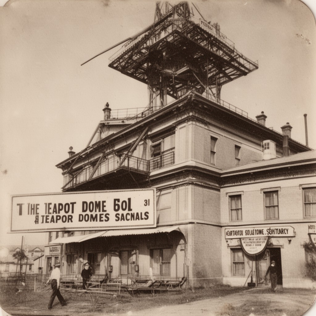 AI-generated illustration of Teapot Dome scandal