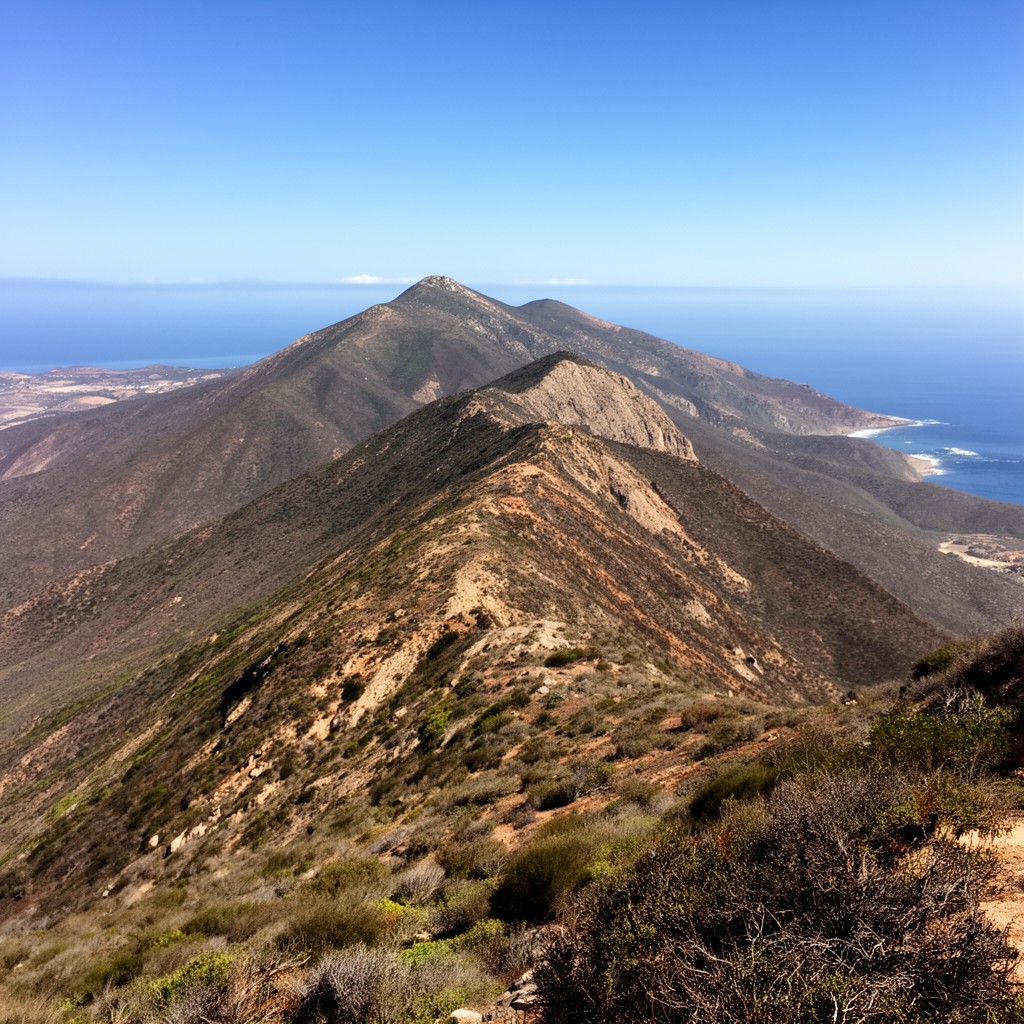 AI-generated illustration of Black Mountain (Santa Rosa Island)