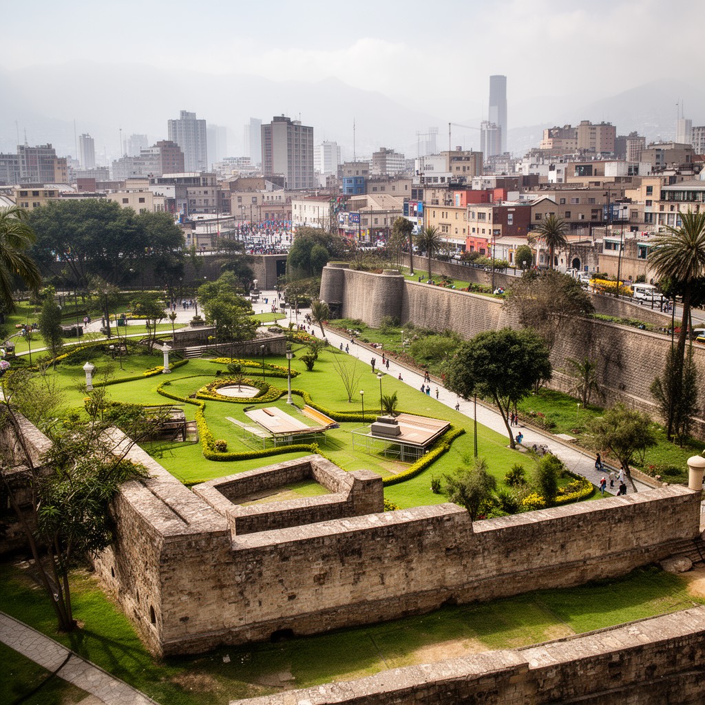 AI-generated illustration of Parque de la Muralla