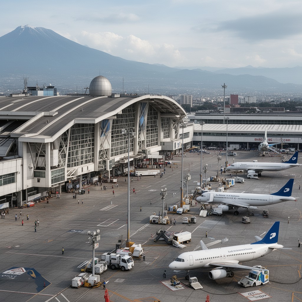 AI-generated illustration of La Aurora International Airport