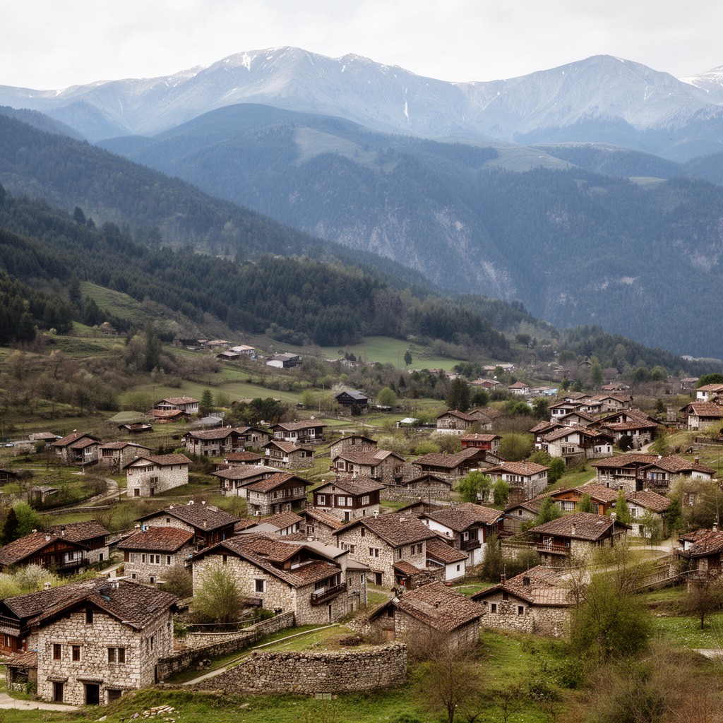 AI-generated illustration of Metsovo area