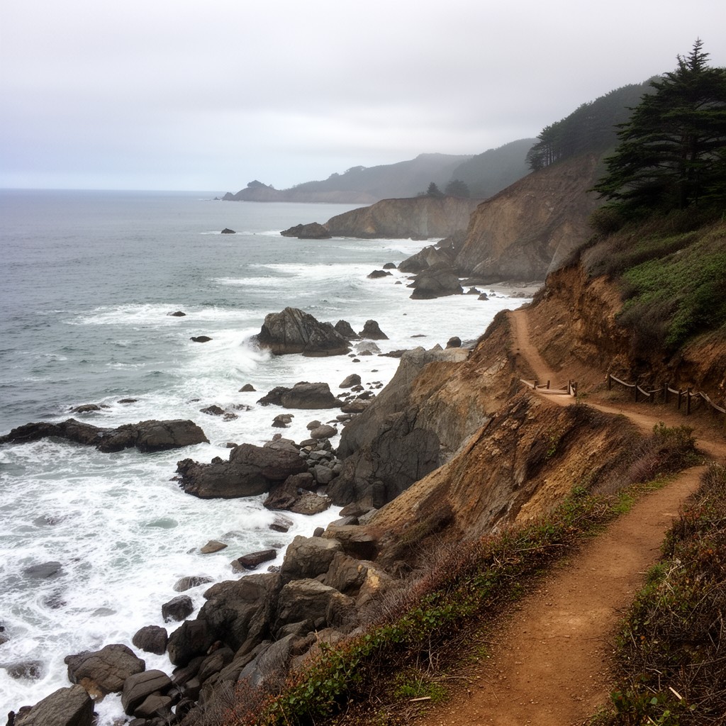 AI-generated illustration of Lost Coast Trail