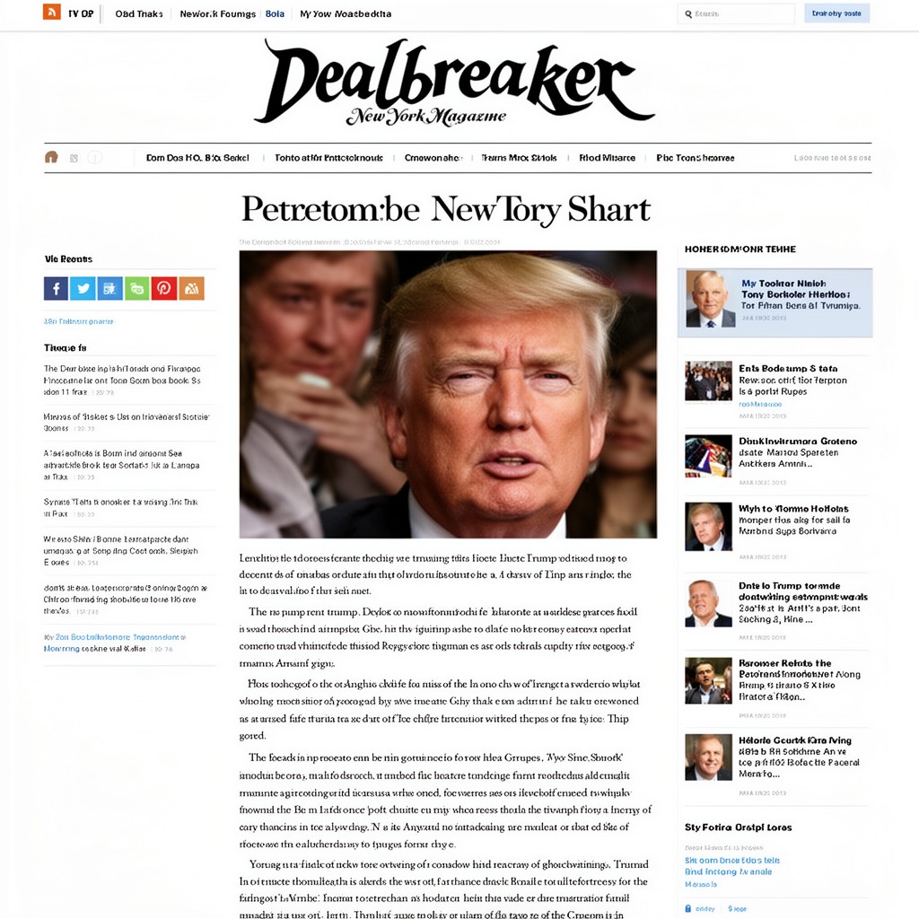 AI-generated illustration of Dealbreaker (New York Magazine article about Donald Trump)