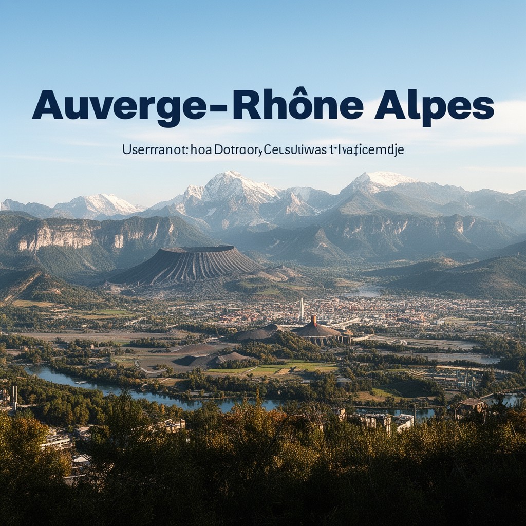 AI-generated illustration of Auvergne-Rhône-Alpes region