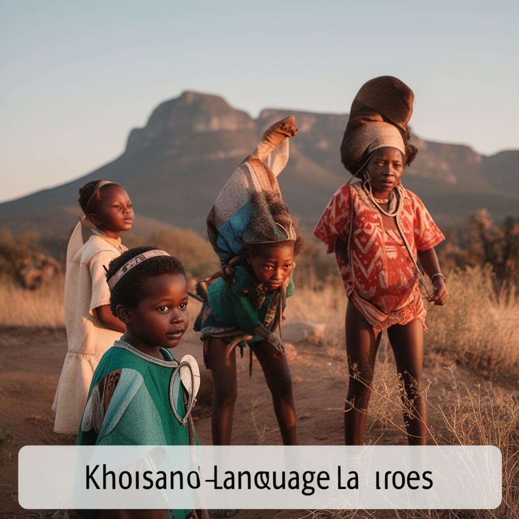 AI-generated illustration of Khoisan languages