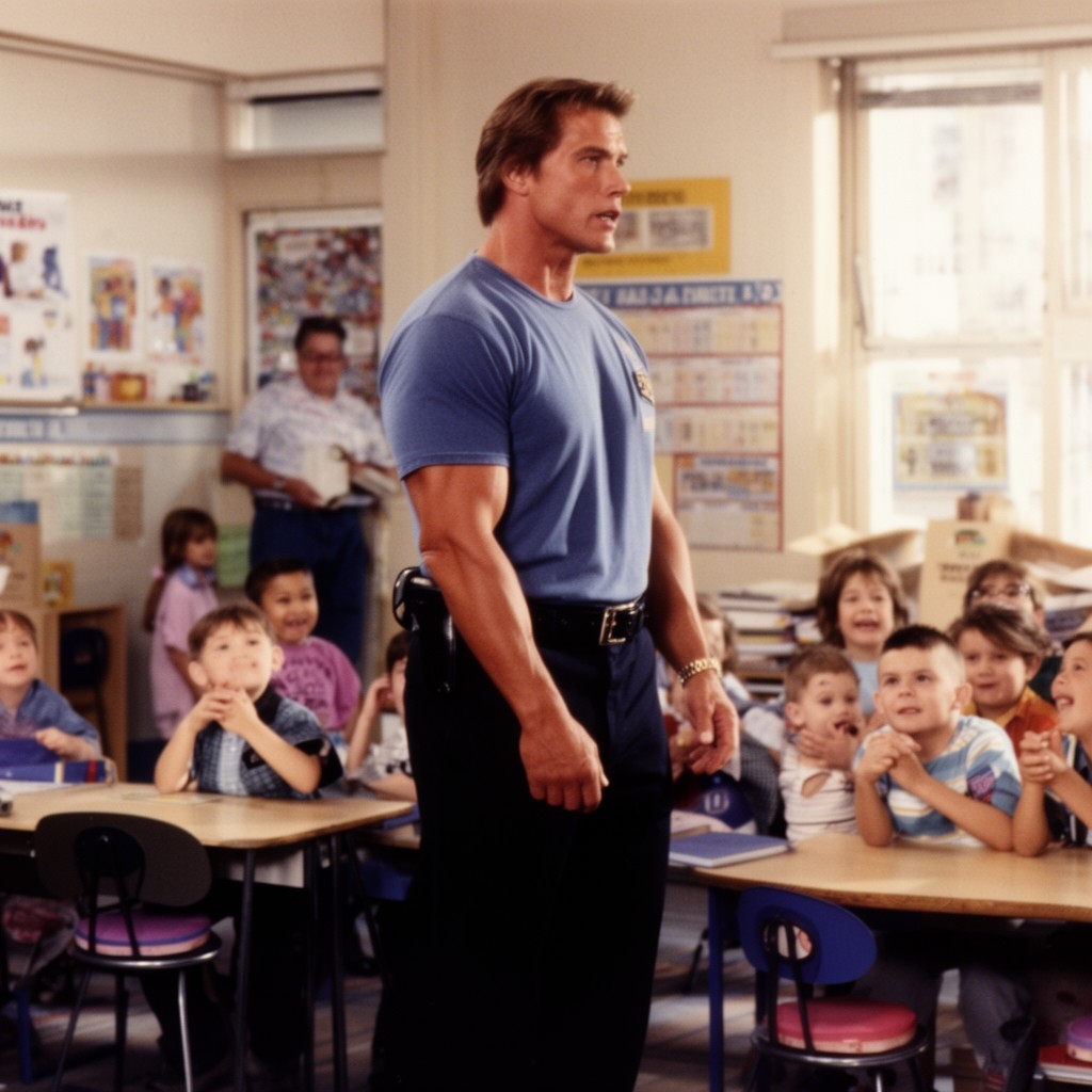 AI-generated illustration of Kindergarten Cop