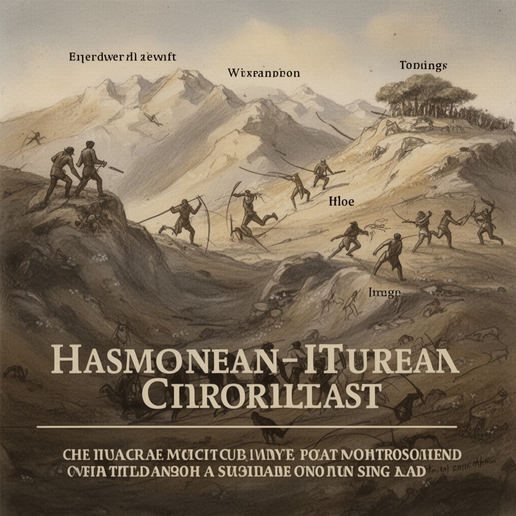 AI-generated illustration of Hasmonean–Iturean conflicts
