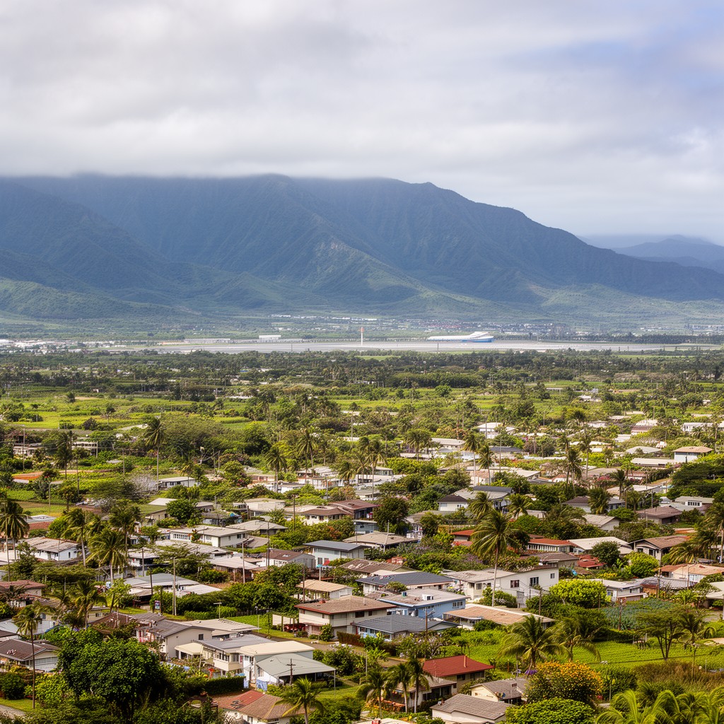 AI-generated illustration of Central Oahu
