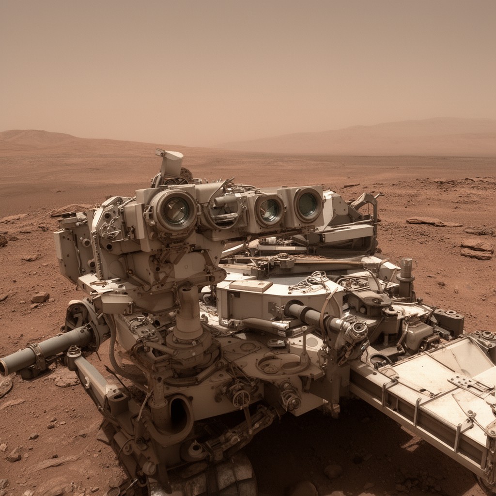 AI-generated illustration of Mastcam-Z