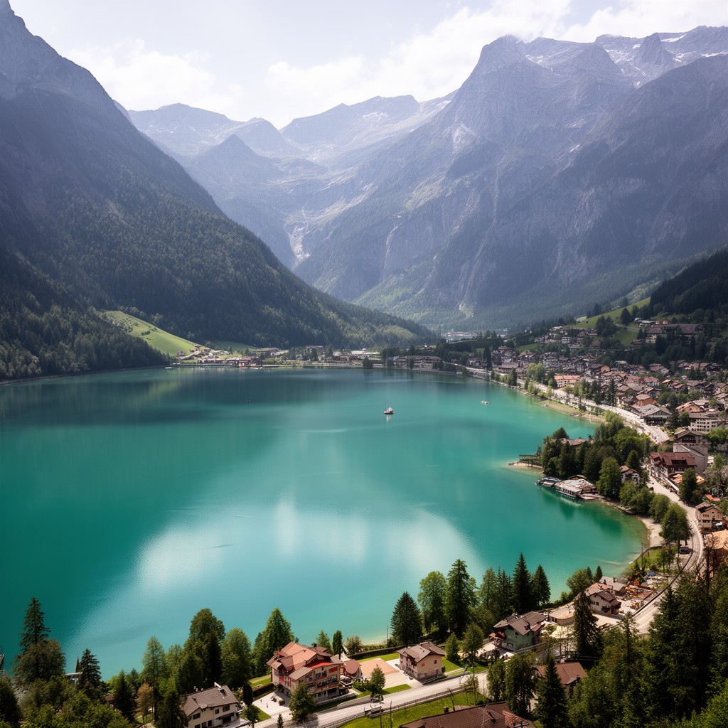AI-generated illustration of Lake Brienz