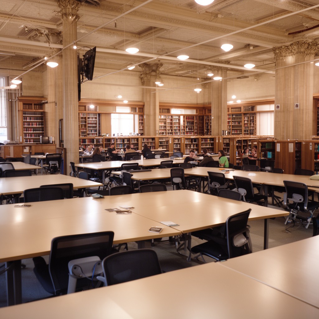 AI-generated illustration of Van Pelt-Dietrich Library Center