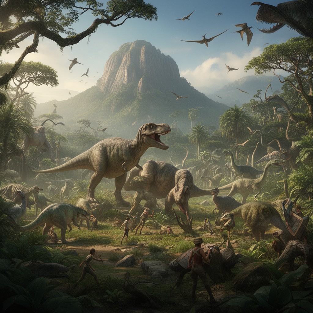 AI-generated illustration of Jurassic Period