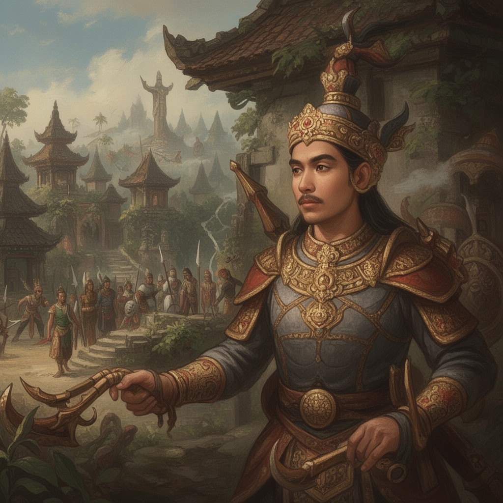 AI-generated illustration of Jayakatwang of Kediri