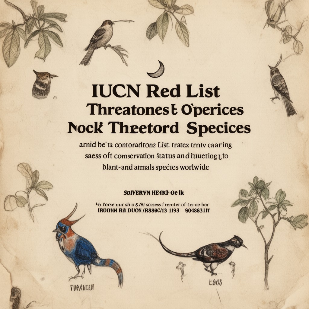 AI-generated illustration of IUCN Red List of Threatened Species