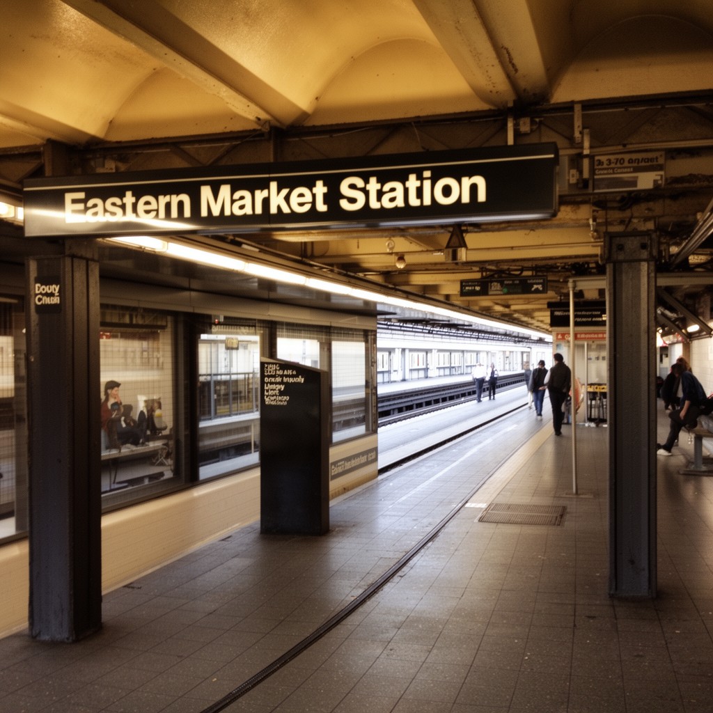 AI-generated illustration of Eastern Market station