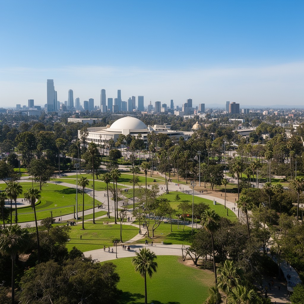 AI-generated illustration of Exposition Park