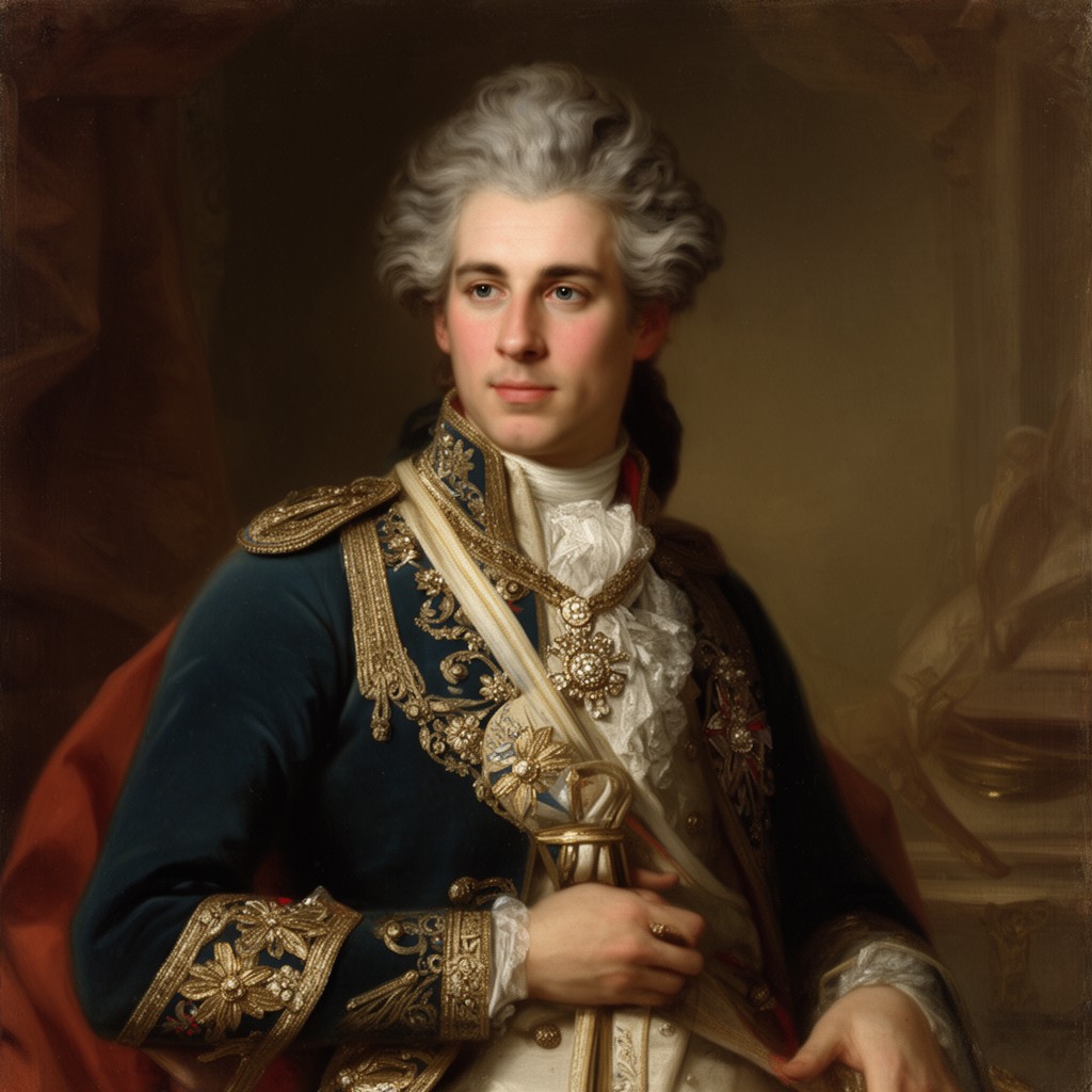 AI-generated illustration of Louis Henri de La Tour d’Auvergne