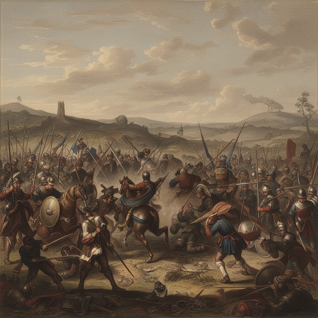 AI-generated illustration of Battle of Loudoun Hill