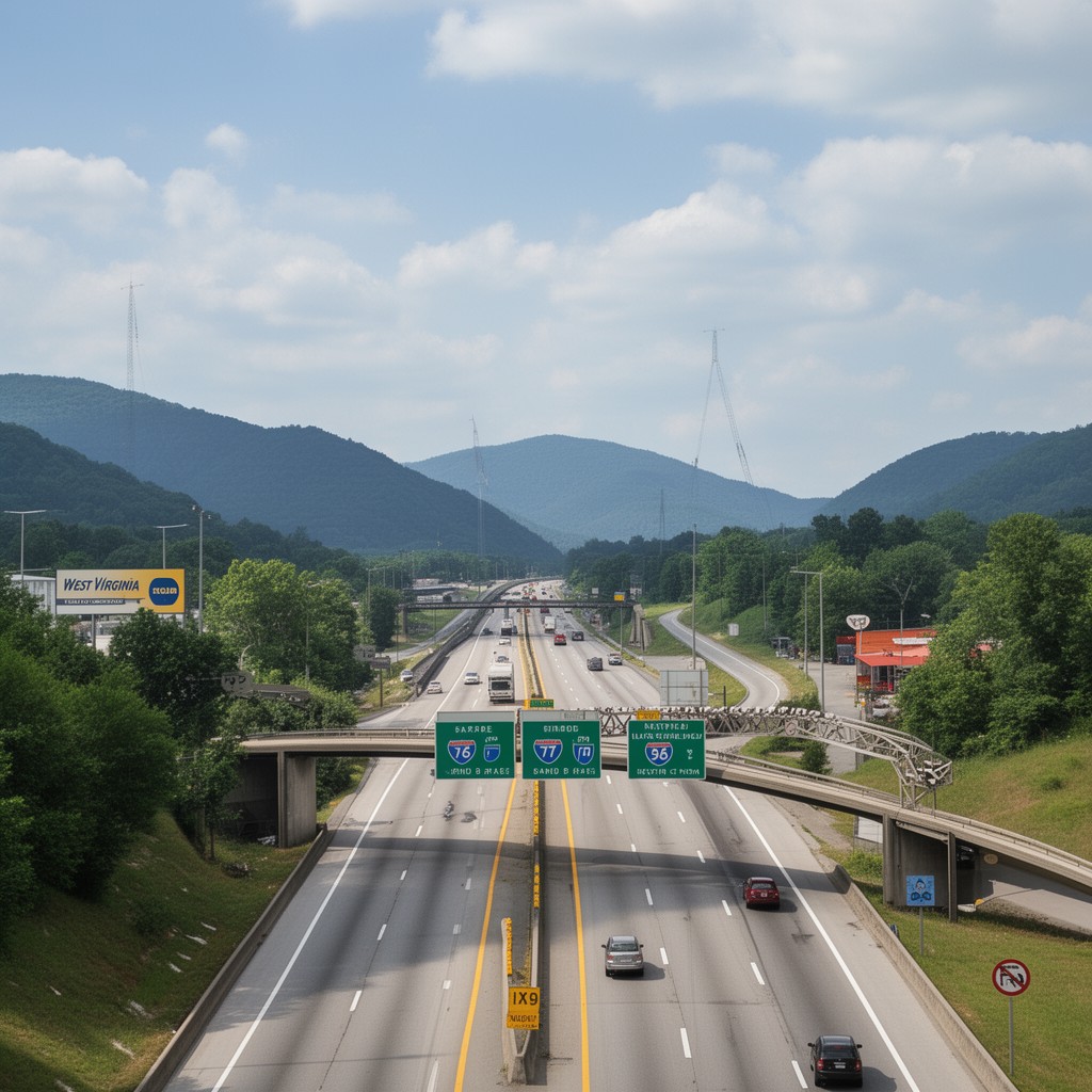 AI-generated illustration of West Virginia Turnpike