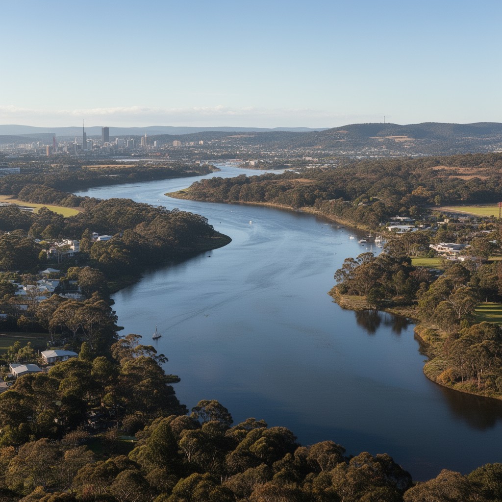 AI-generated illustration of River Derwent