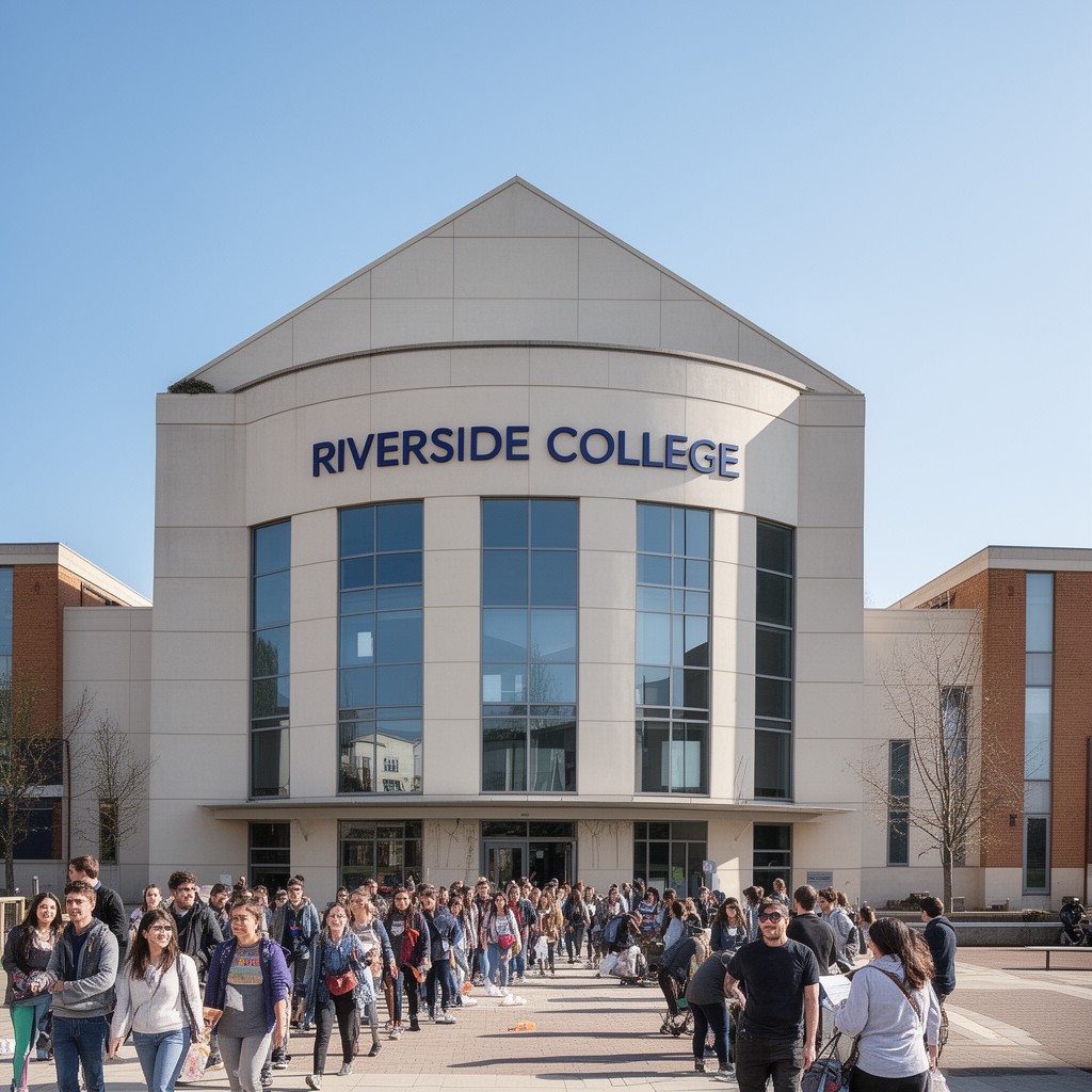 AI-generated illustration of Riverside College