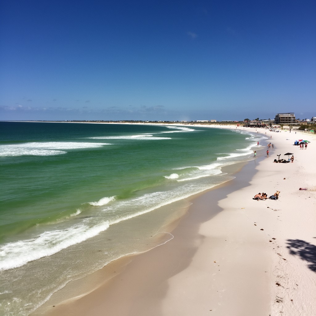 AI-generated illustration of Pensacola Beach