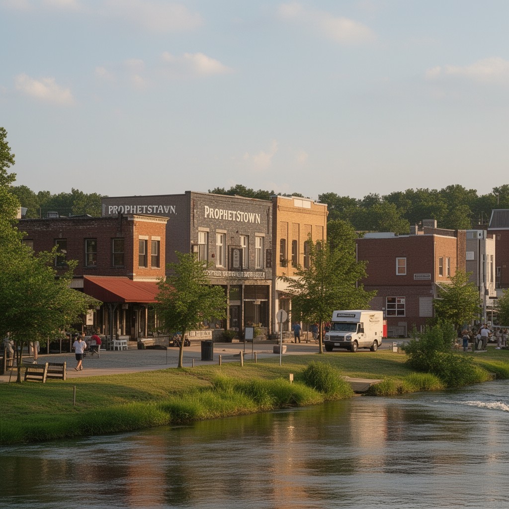AI-generated illustration of Prophetstown, Illinois