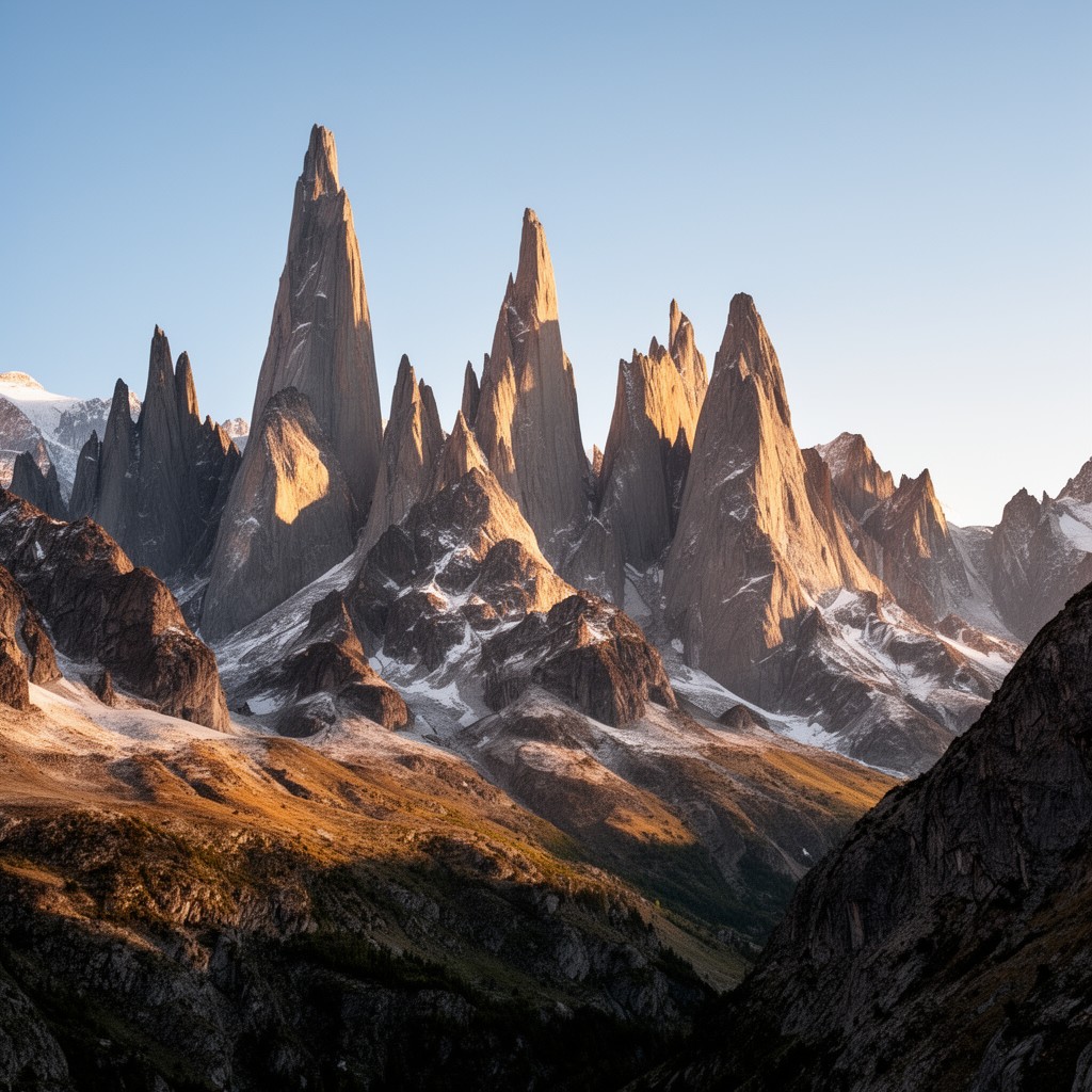 AI-generated illustration of Aiguilles de Chamonix