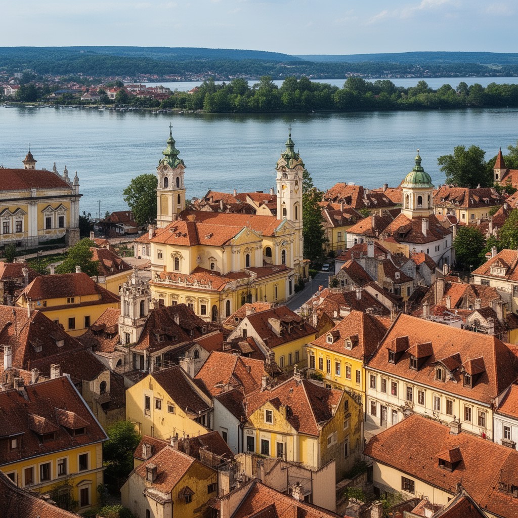 AI-generated illustration of Szentendre