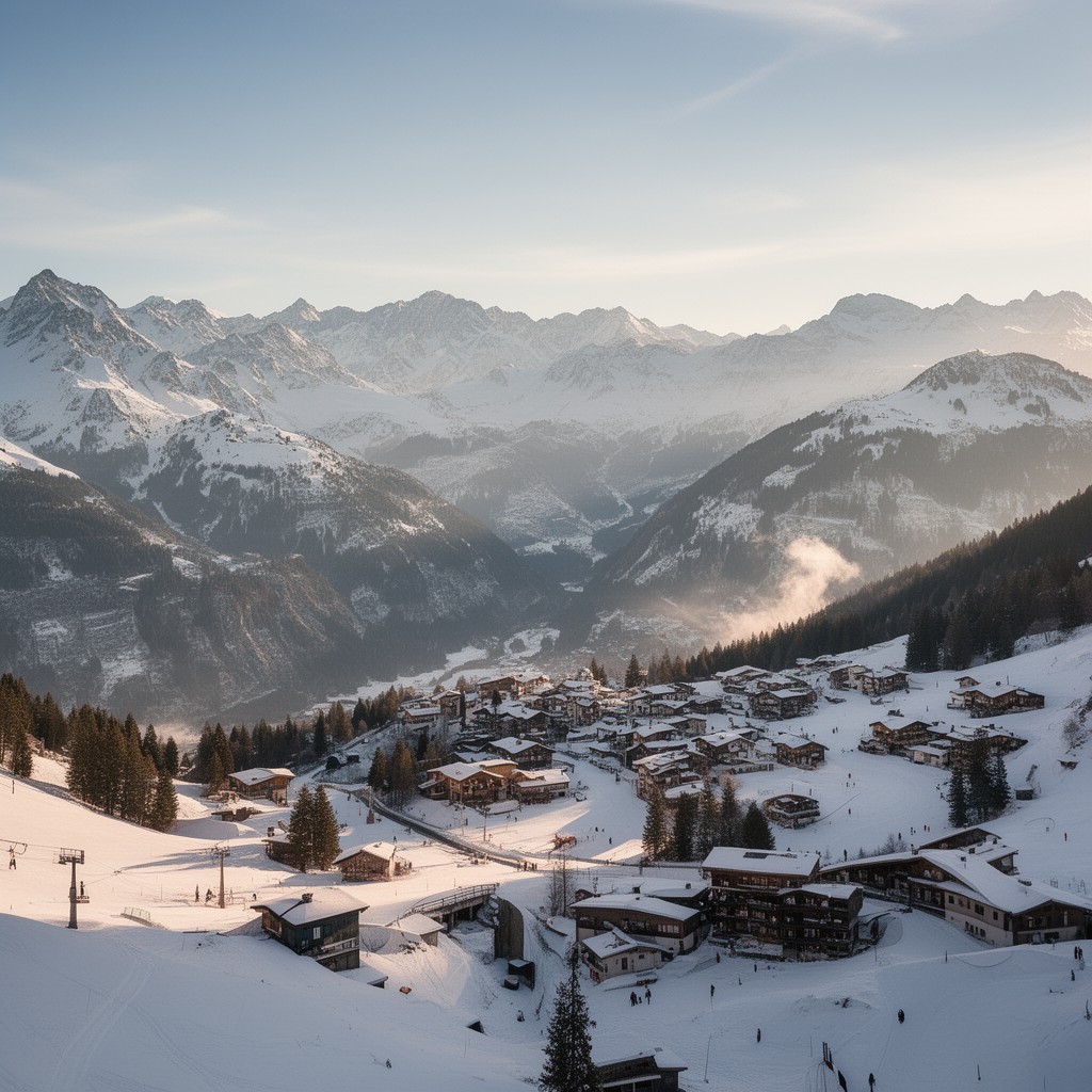 AI-generated illustration of Crans-Montana