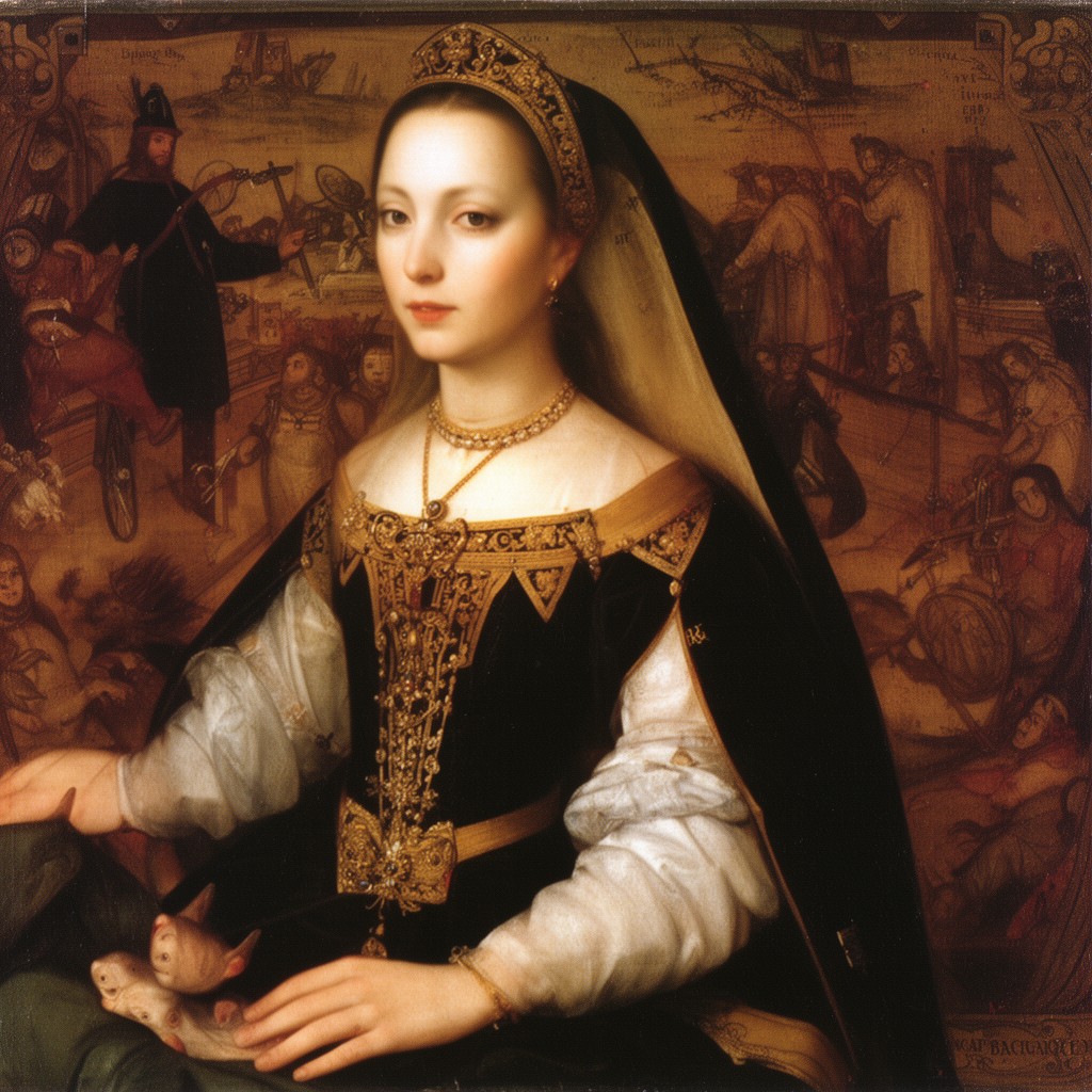 AI-generated illustration of Isabella of Portugal, Duchess of Burgundy