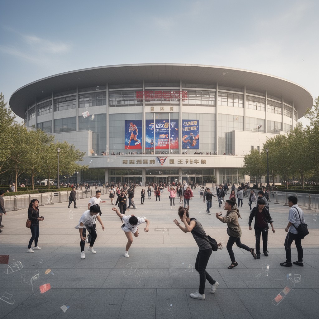 AI-generated illustration of Wukesong Sports Centre