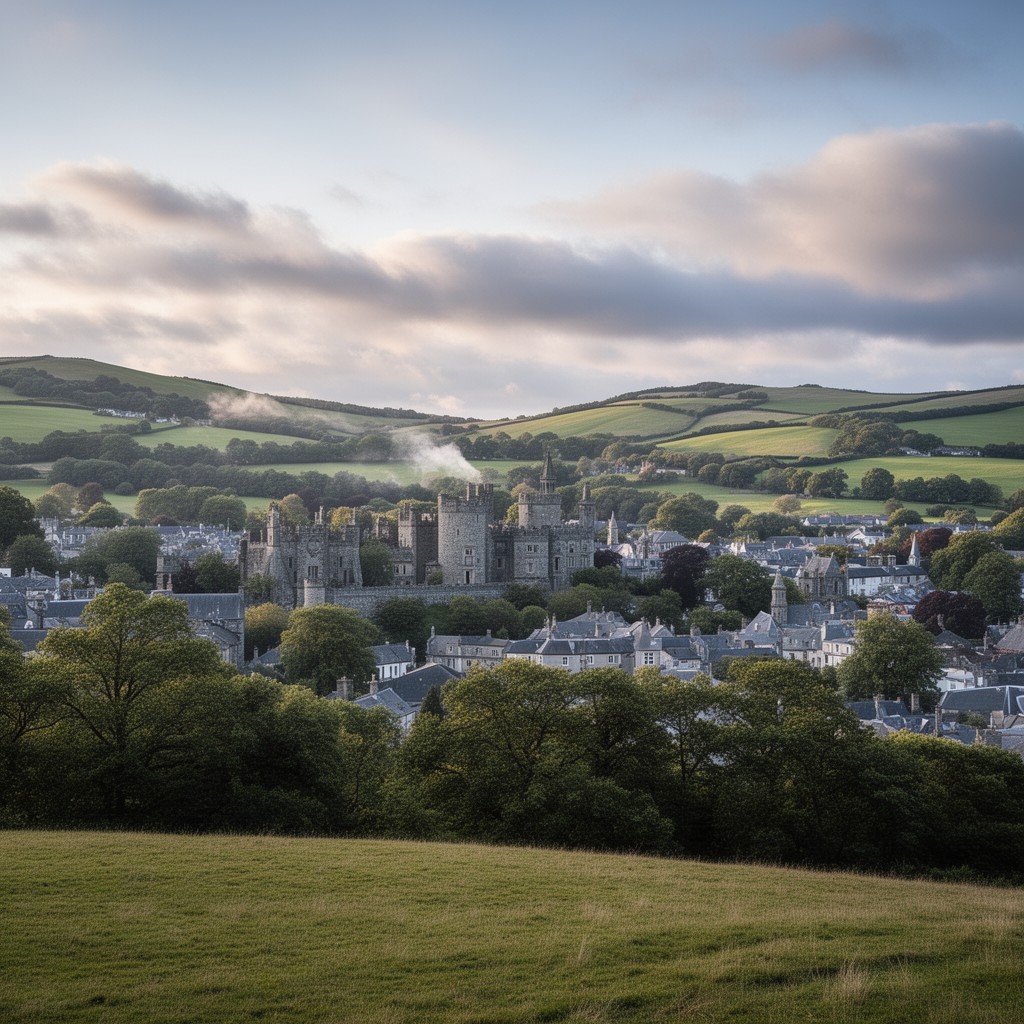 AI-generated illustration of Welshpool