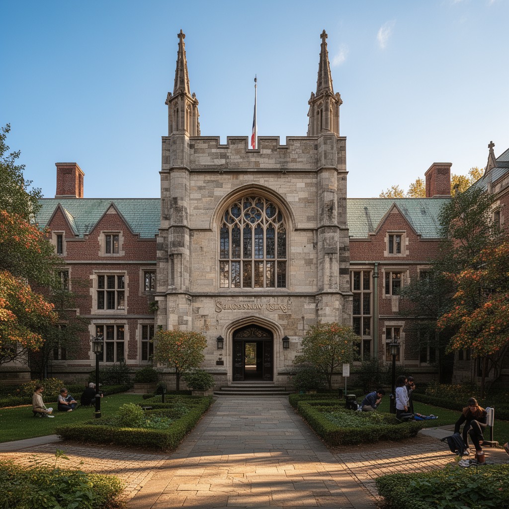 AI-generated illustration of Saybrook College