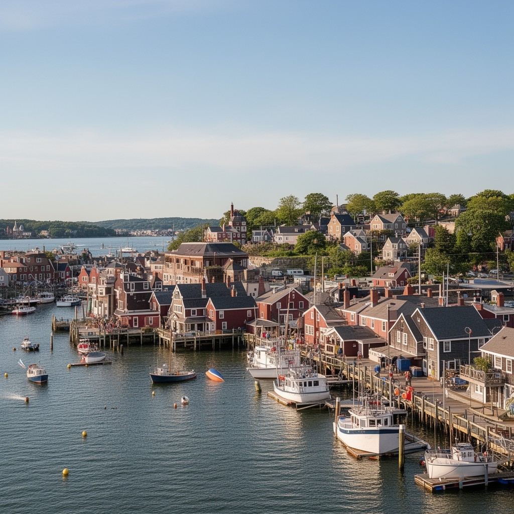 AI-generated illustration of Gloucester, Massachusetts, United States