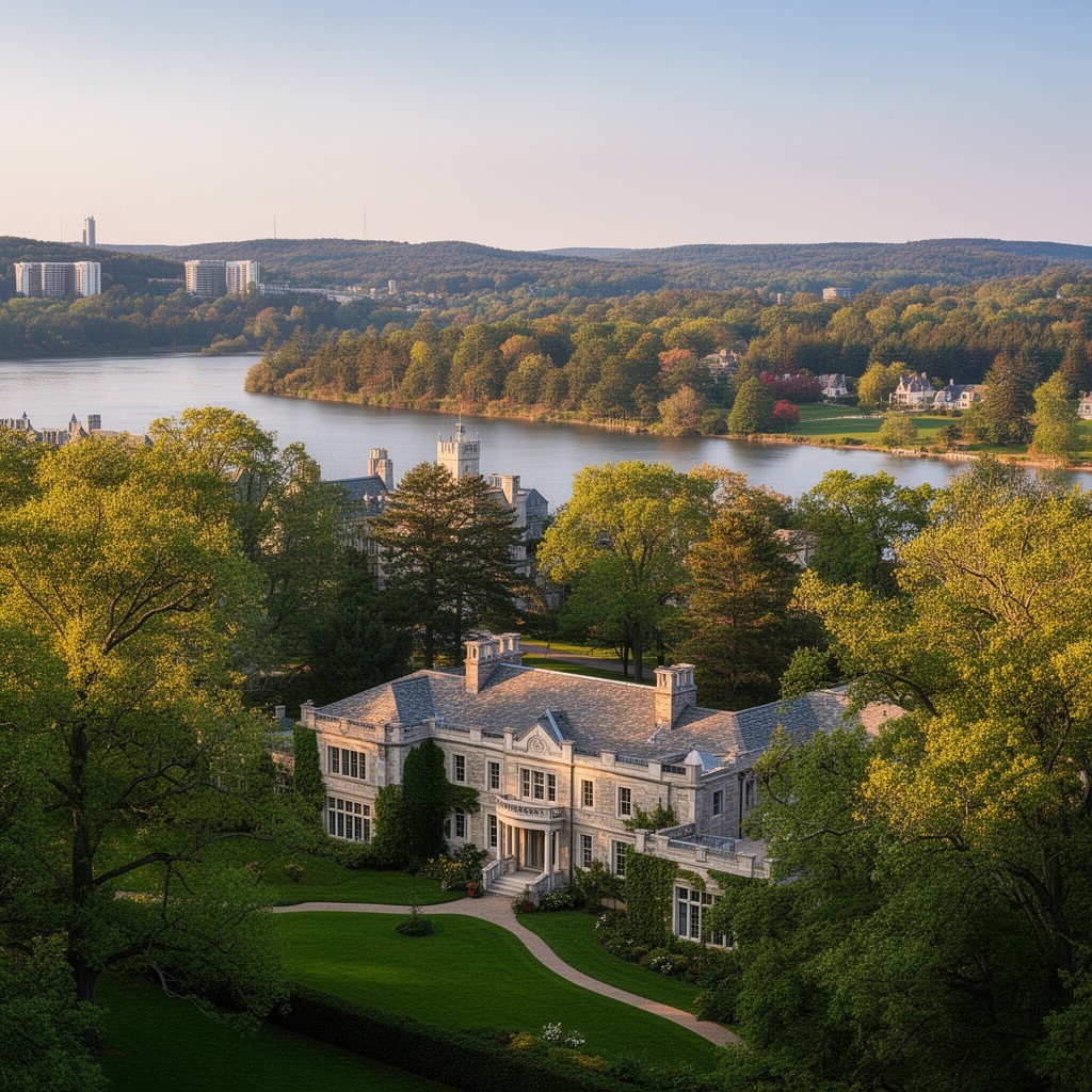 AI-generated illustration of Briarcliff Manor, New York