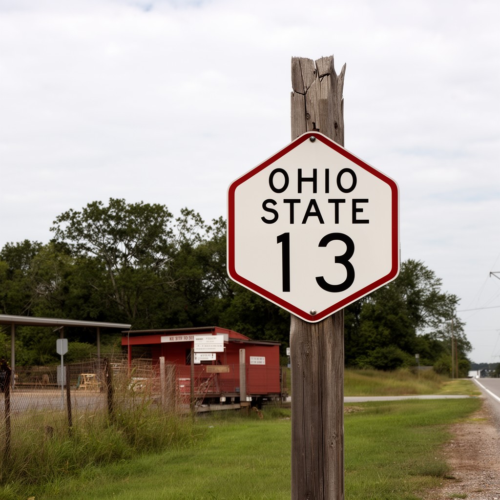 AI-generated illustration of Ohio State Route 13