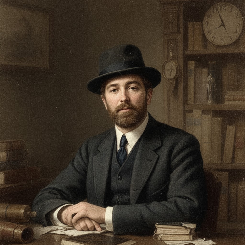 AI-generated illustration of Clement Shorter