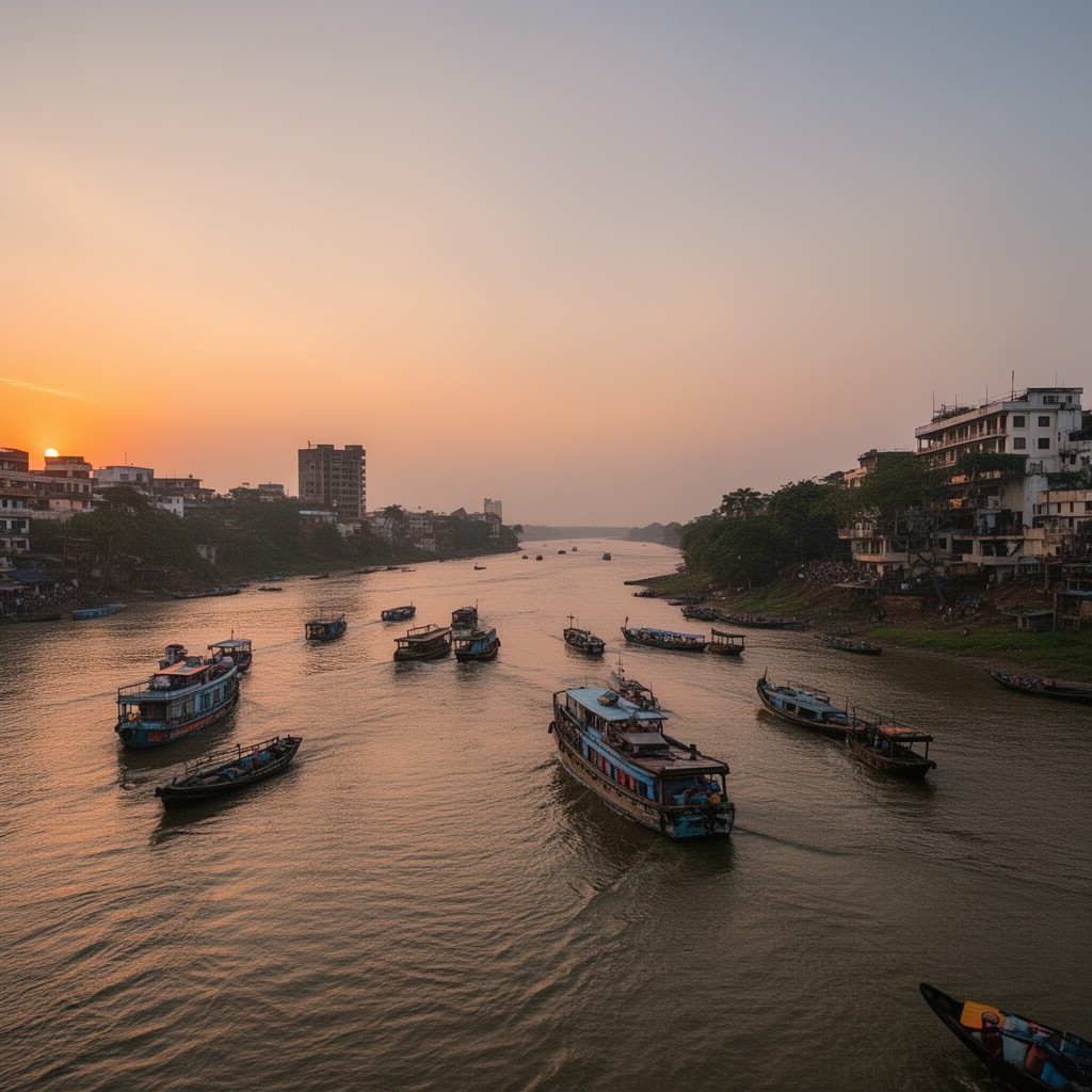 AI-generated illustration of Mandovi River