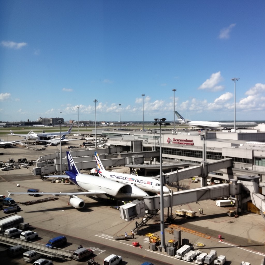 AI-generated illustration of Milwaukee Mitchell International Airport