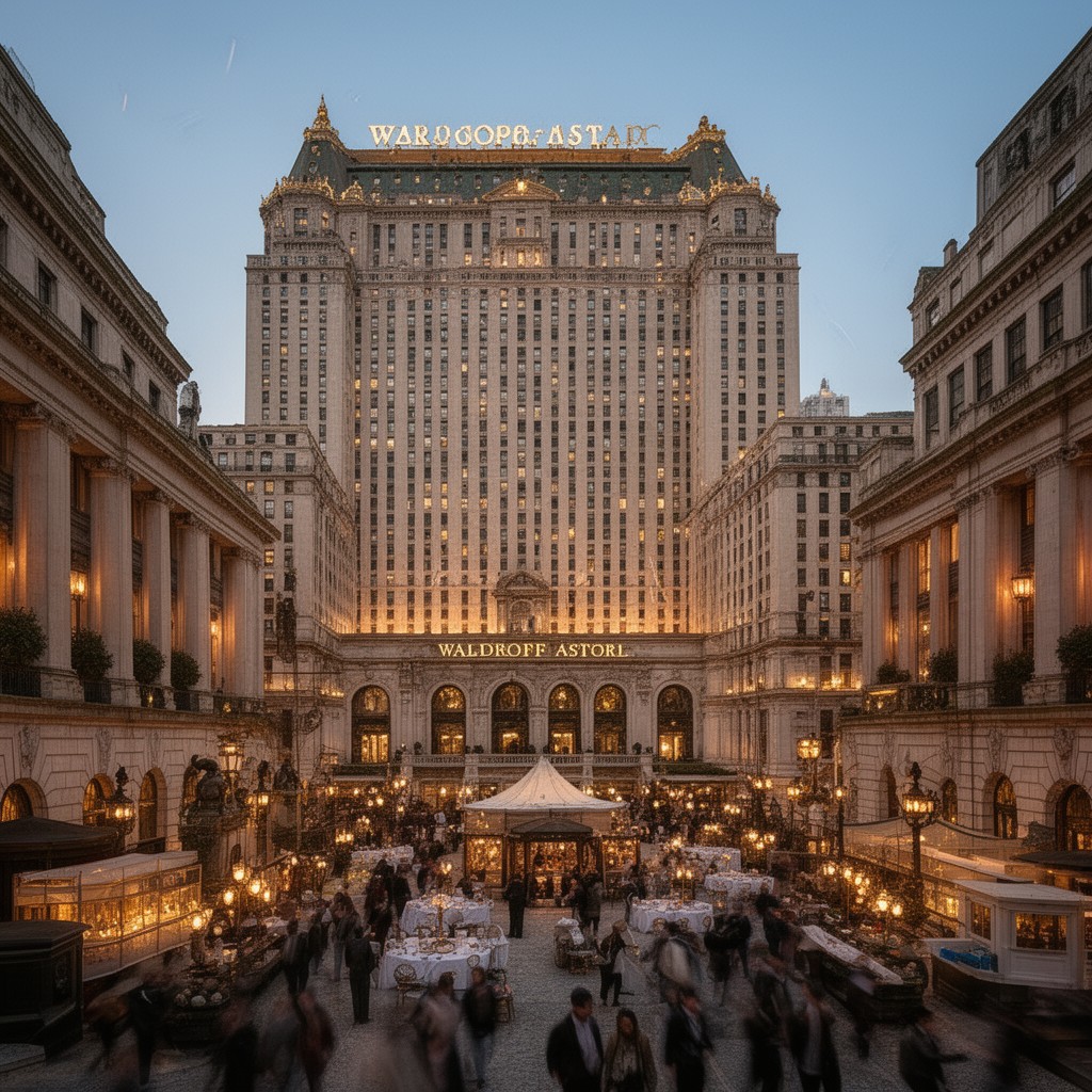 AI-generated illustration of Waldorf-Astoria Hotel