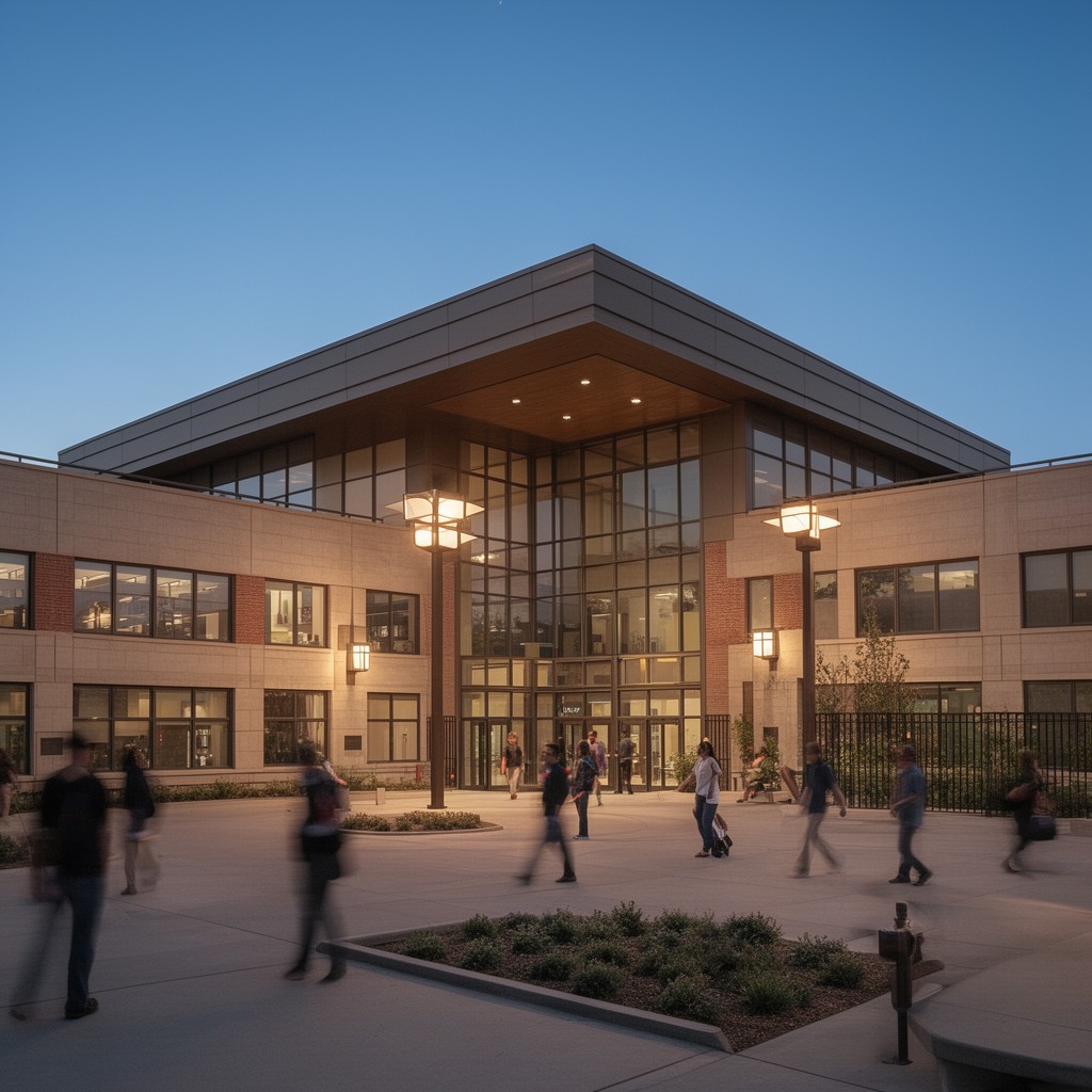 AI-generated illustration of Stanford Auxiliary Library