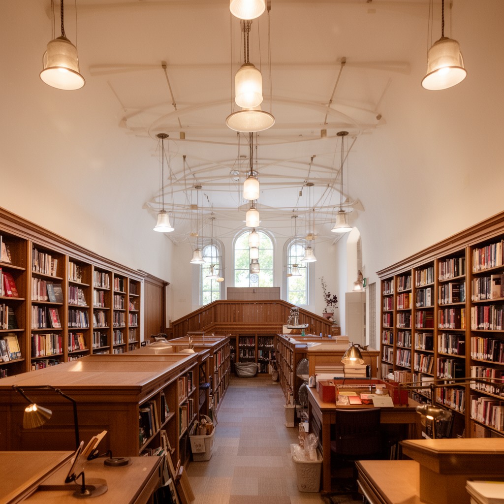 AI-generated illustration of East Asia Library