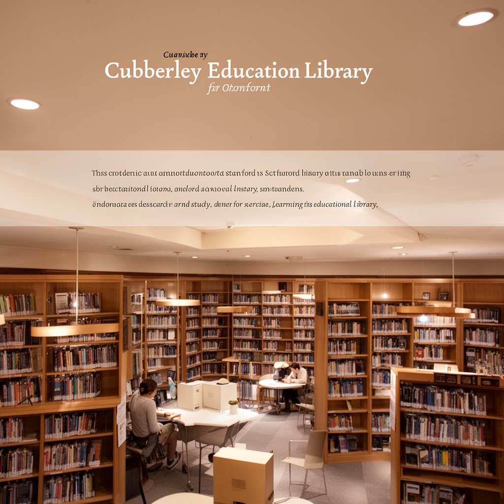AI-generated illustration of Cubberley Education Library