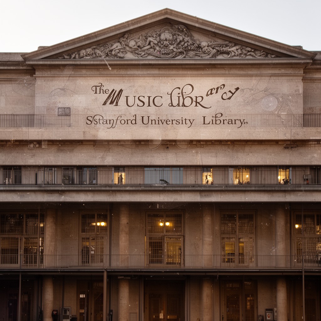 AI-generated illustration of Music Library