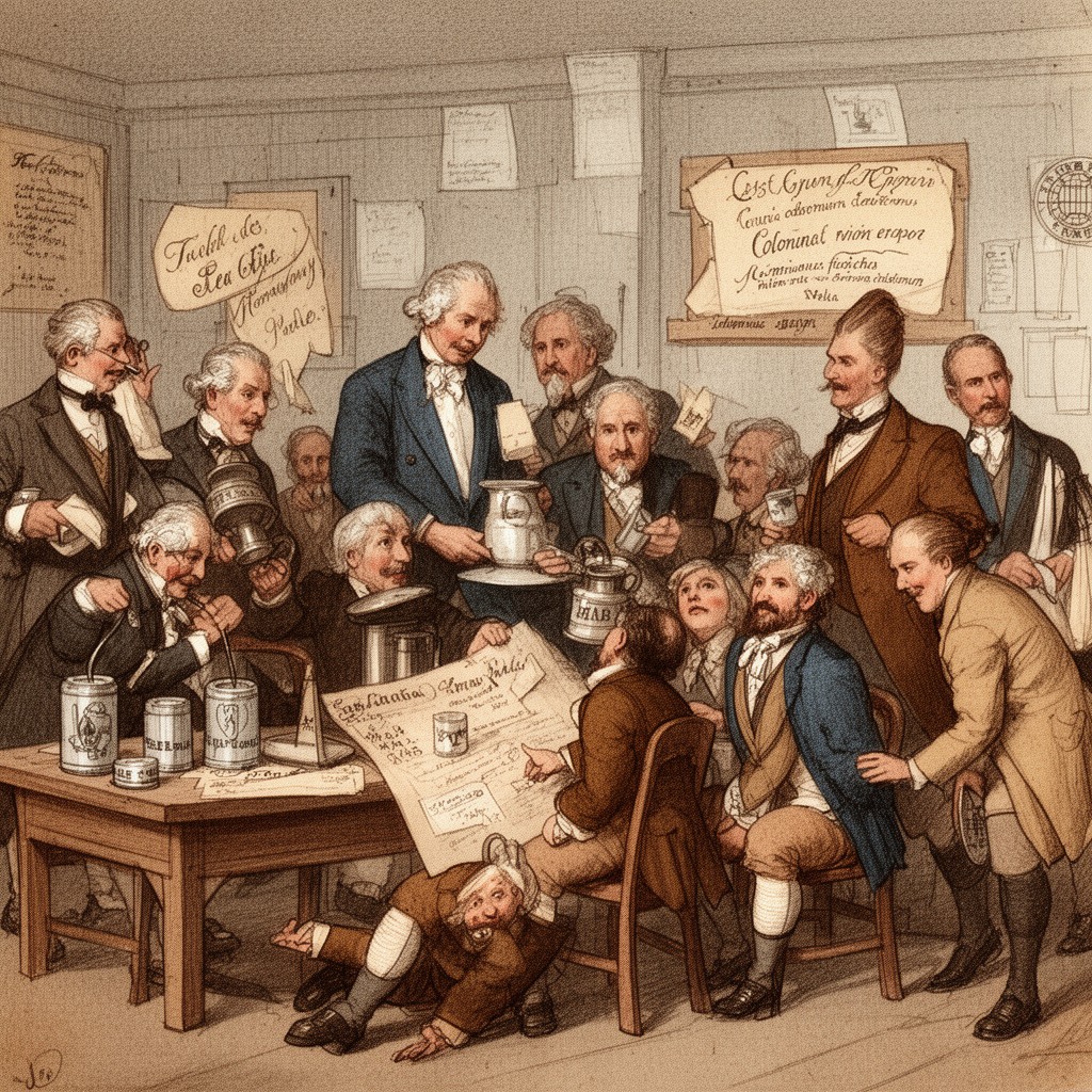 AI-generated illustration of Tea Act