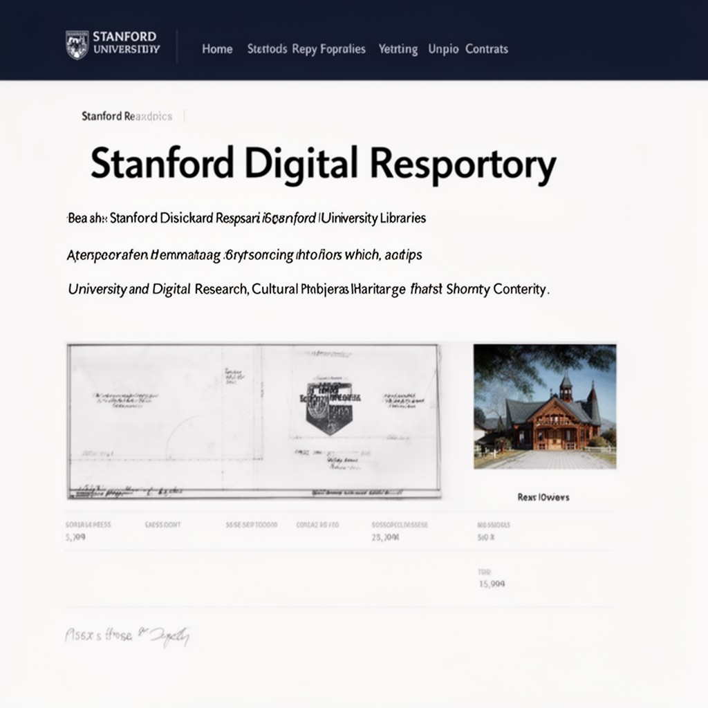 AI-generated illustration of Stanford Digital Repository