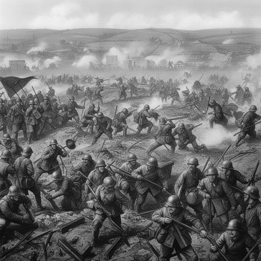 AI-generated illustration of Battle of Mons